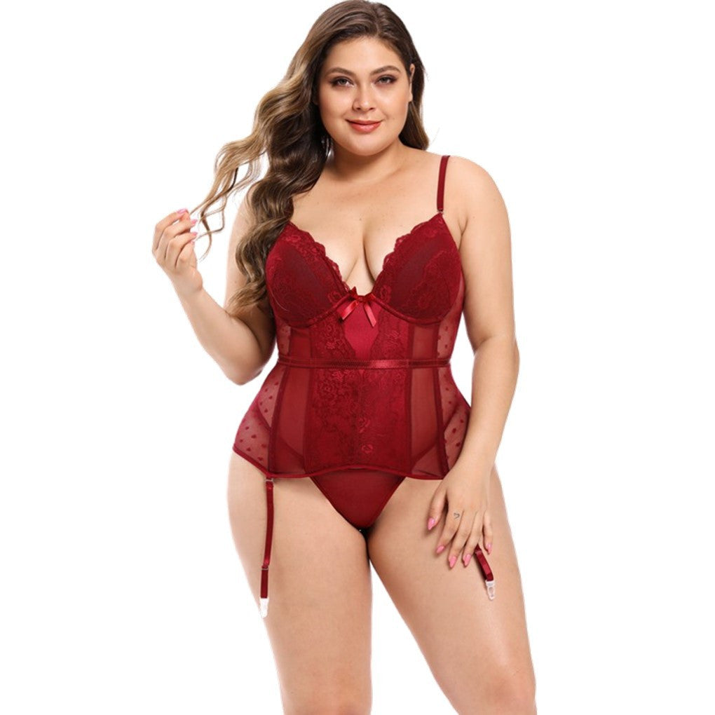 Grande Taille Satin Dentelle Couture moulante Minceur Recueillir Costume