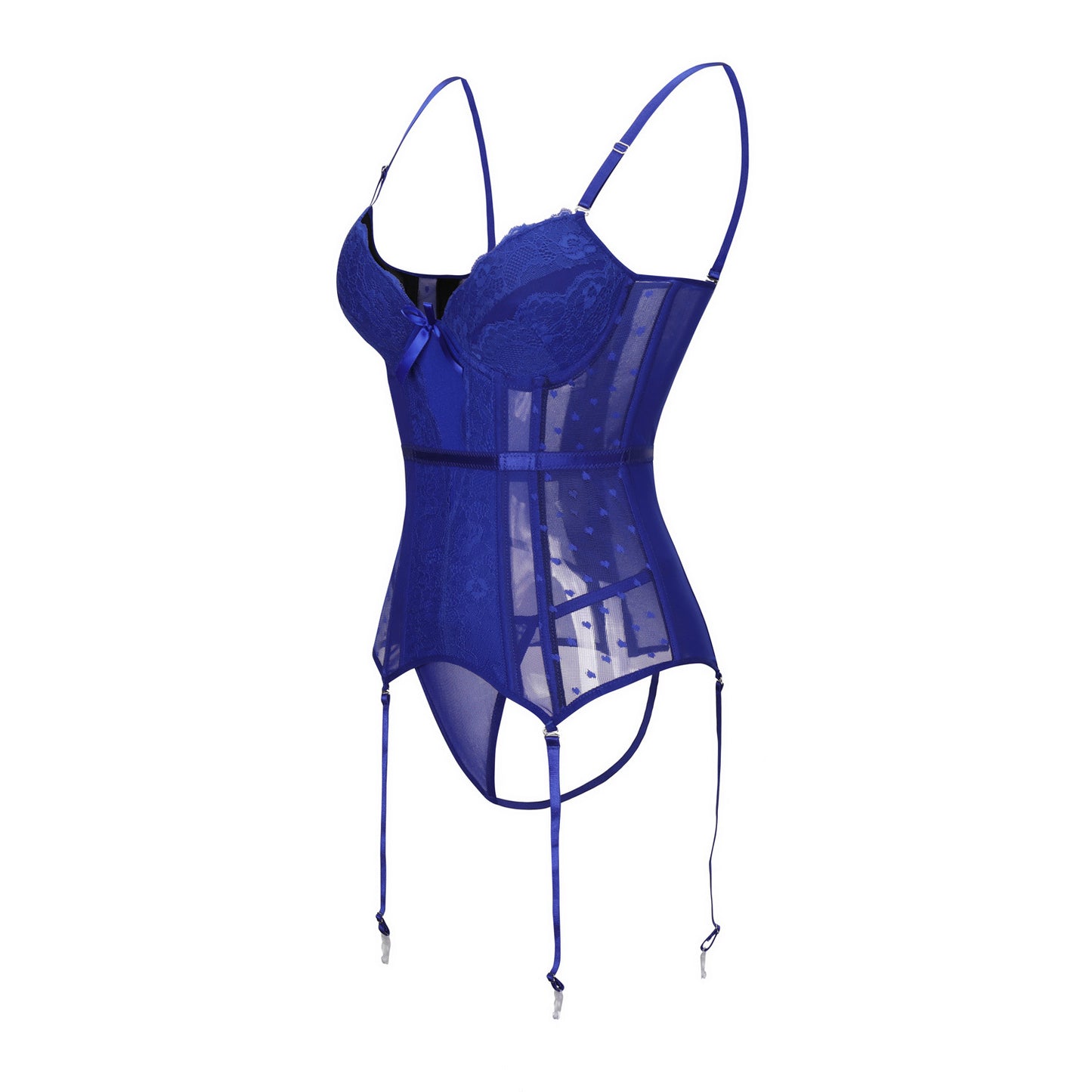 Grande Taille Satin Dentelle Couture moulante Minceur Recueillir Costume