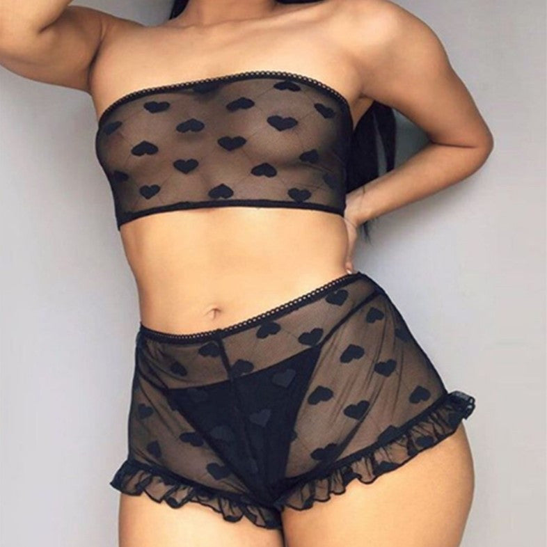 Deux pièces sexy lingerie sexy costume dentelle