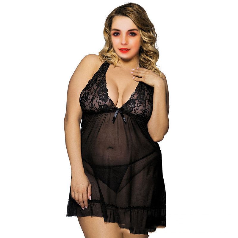 Lace Temptation Transparent Lace Skirt Foreign Trade Wholesale Plus Size Sexy Underwear