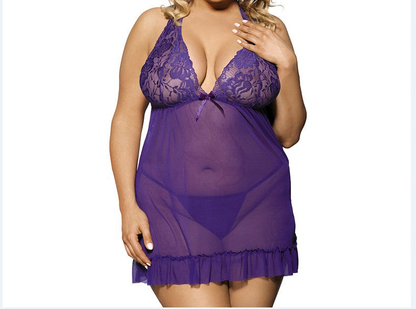 Lace Temptation Transparent Lace Skirt Foreign Trade Wholesale Plus Size Sexy Underwear