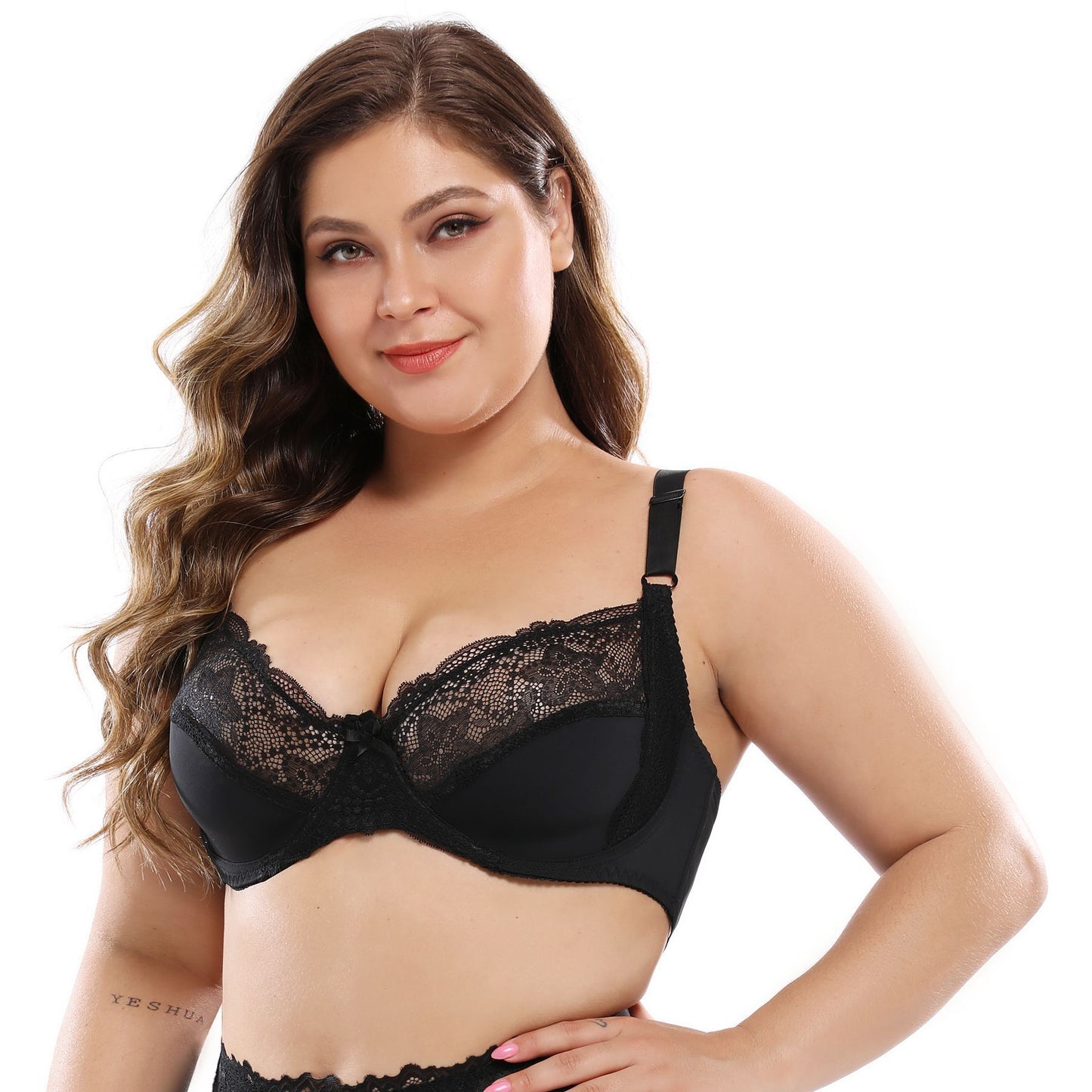Super-mince dentelle plus-taille de soutien-gorge