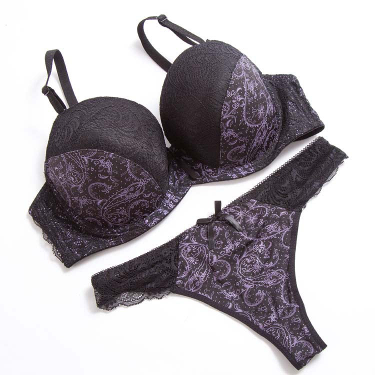 Lace color matching underwear set Be sexy