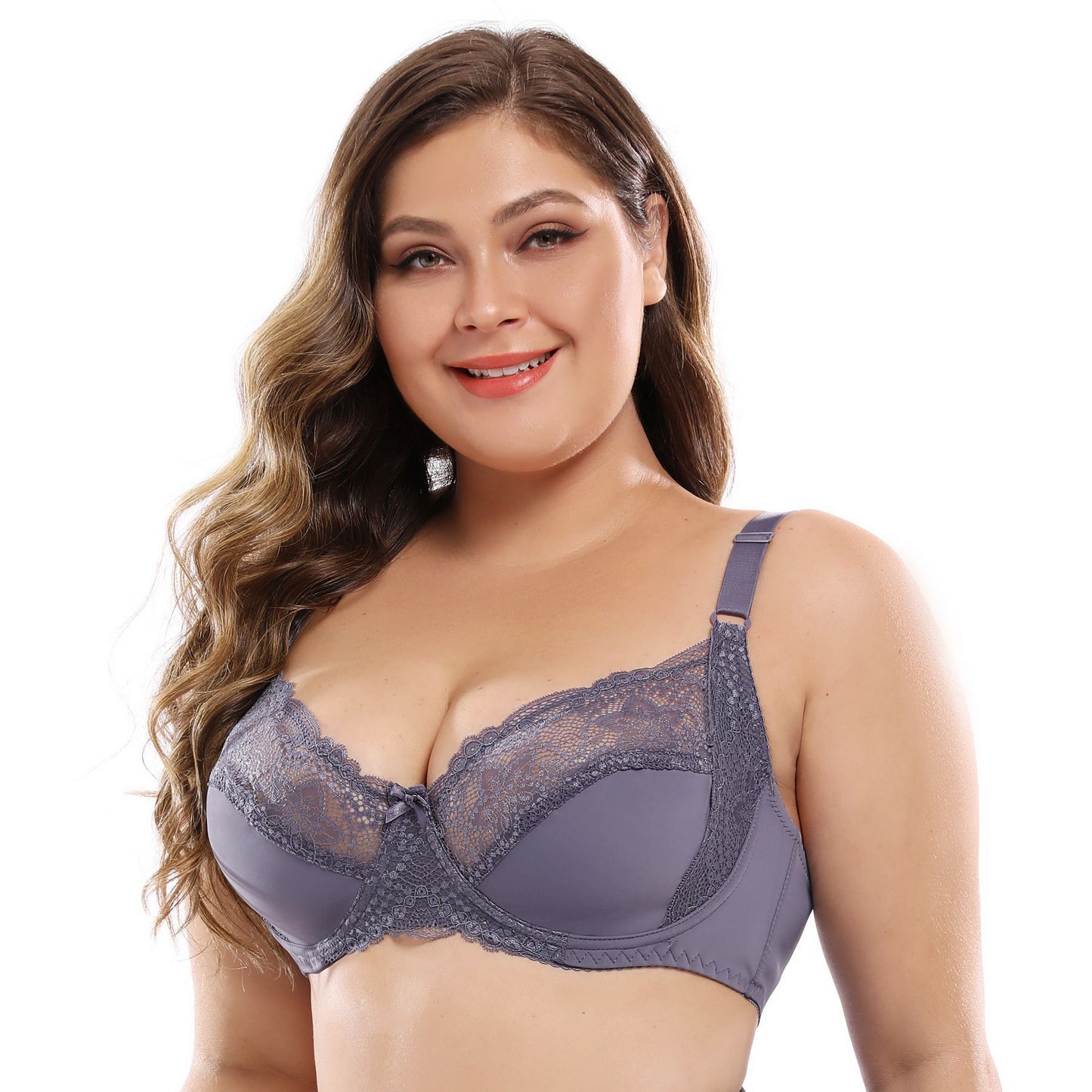 Super-mince dentelle plus-taille de soutien-gorge
