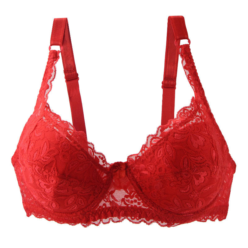 Sexy Push Up Bra Lace D Cup Bra Plus Size Plump Girls Adjustable Underwear