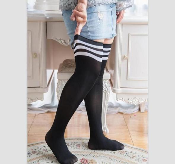 Cuisse Chaussettes Plus La Taille Over-the-genou Femmes de Graisse Haute-jambe Bas