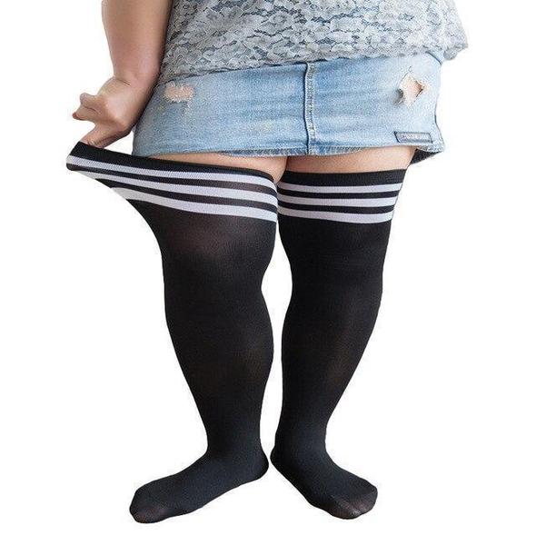 Cuisse Chaussettes Plus La Taille Over-the-genou Femmes de Graisse Haute-jambe Bas