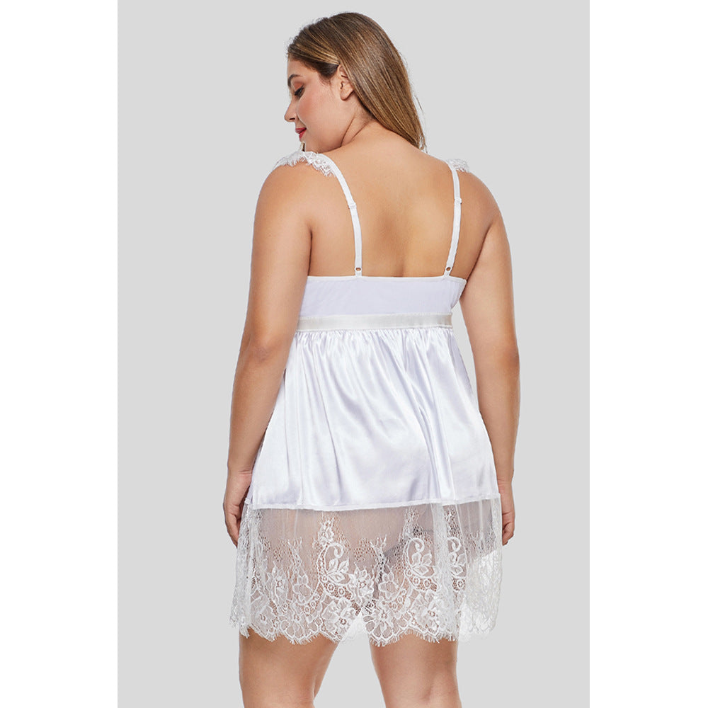 Sexy dentelle couture deux-piece nuisette