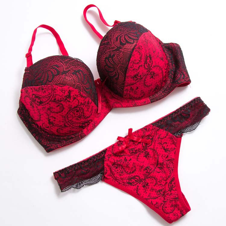 Lace color matching underwear set Be sexy