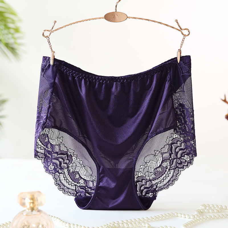 Large size high waist mesh panties