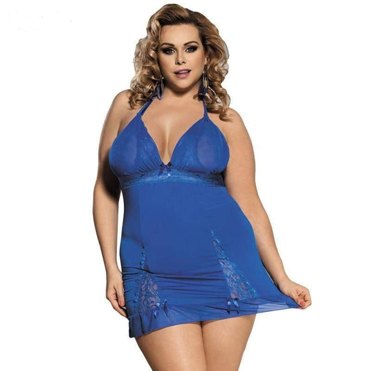 Blue Nuisette  Taille Lingerie With G string